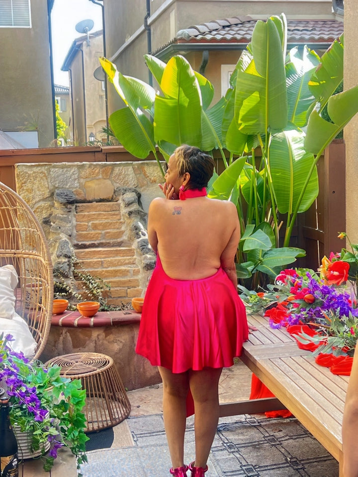 EDEN FUSCHIA HOT PINK DRESS