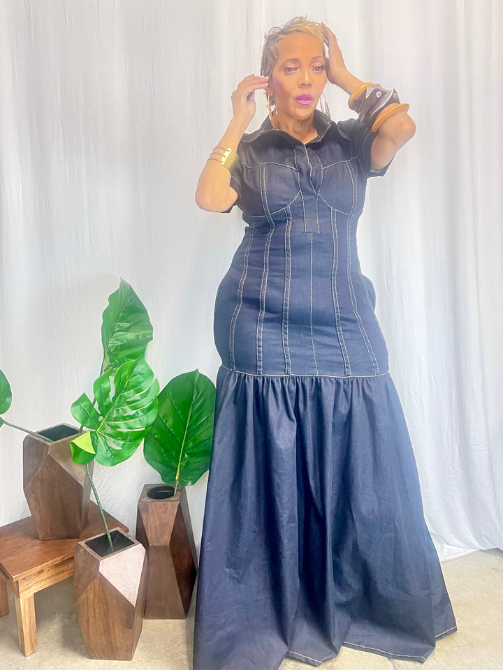 TEKOYA DENIM DRESS