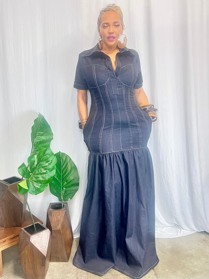 TEKOYA DENIM DRESS