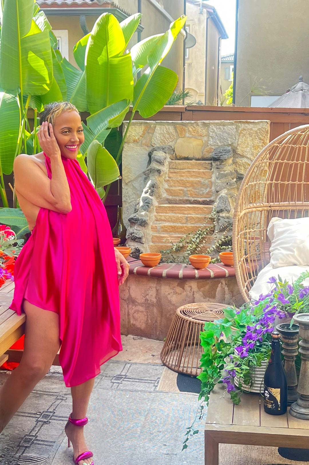 EDEN FUSCHIA HOT PINK DRESS