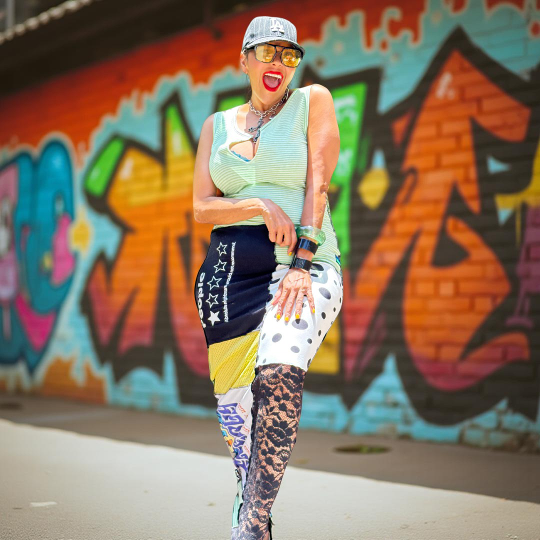 HAZEL MULTI-COLORED PATCHWORK DRESS