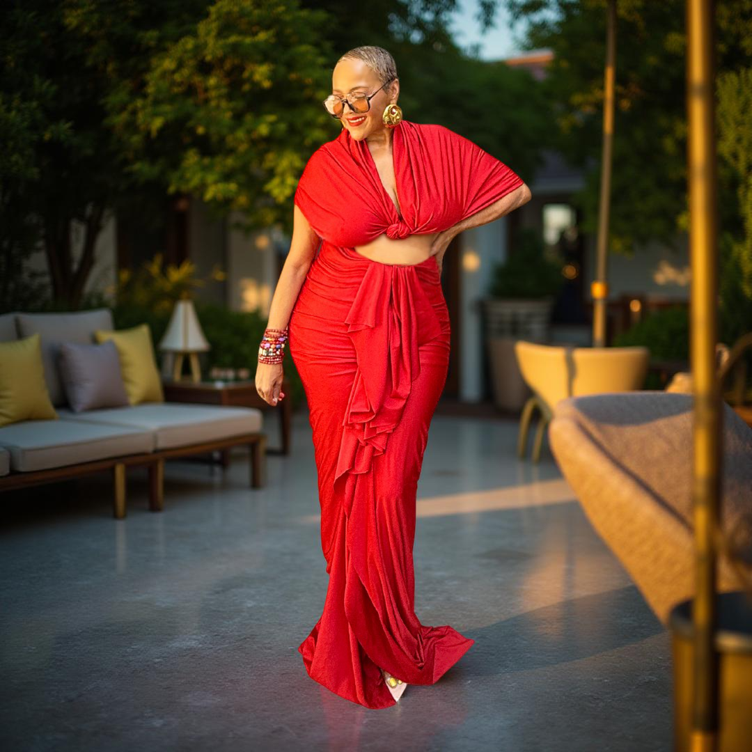 KADIJAH RED SPANDEX DRESS