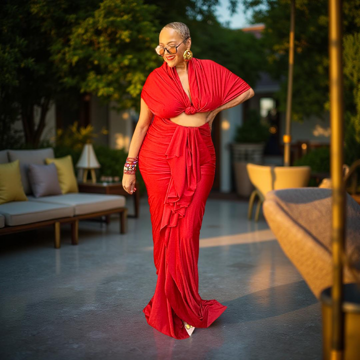 KADIJAH RED SPANDEX DRESS