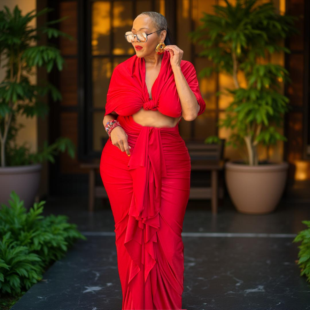 KADIJAH RED SPANDEX DRESS